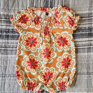 Tea Collection Floral Onesie